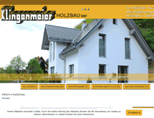 Tablet Screenshot of klingenmeier-holzbau.de